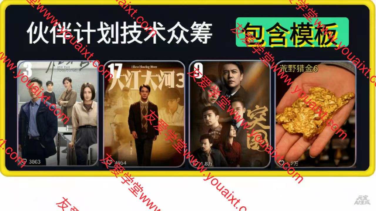998元伙伴计划技术众筹（包含PR+剪映模板），利用模板快速搬运获取收益