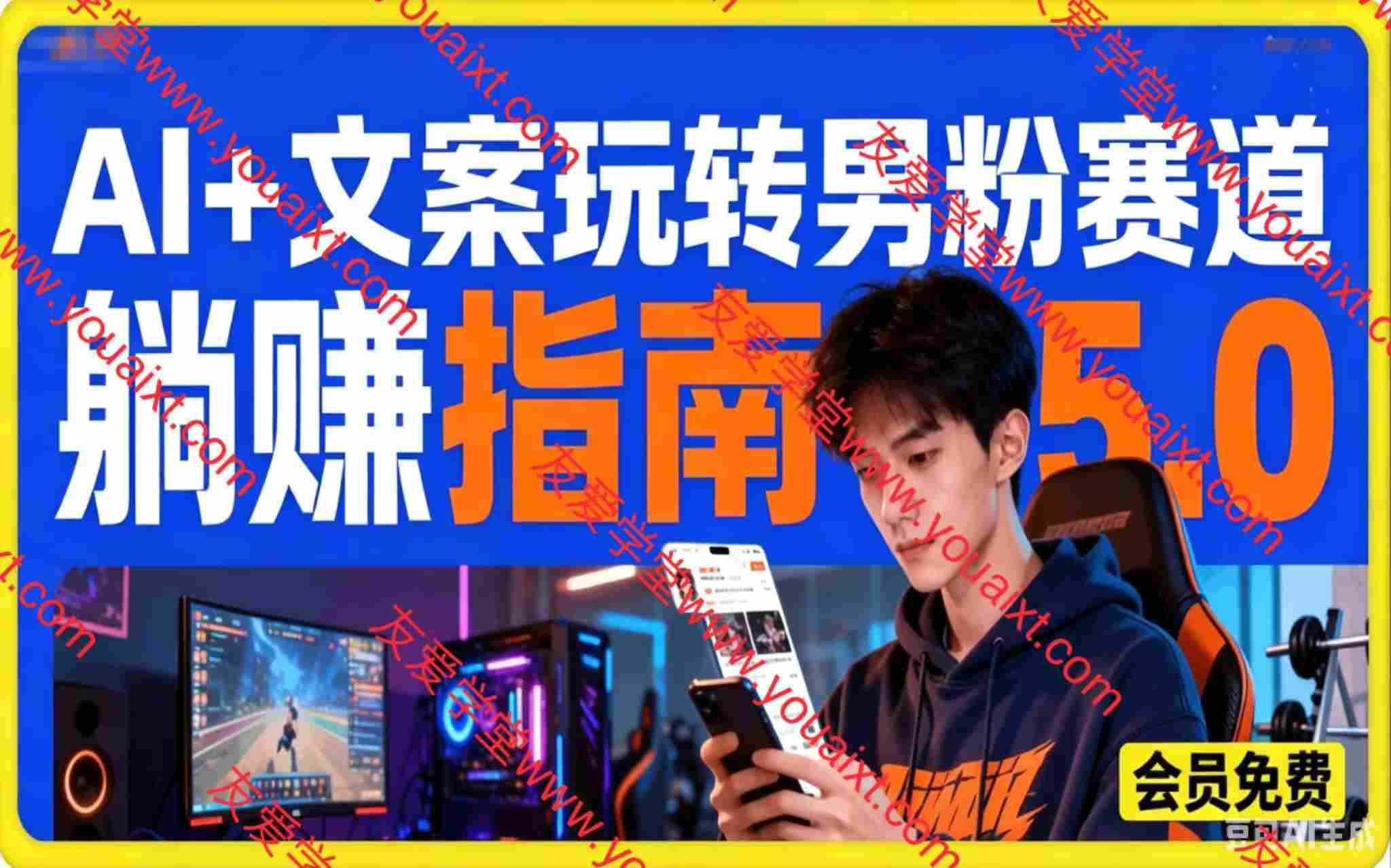 副业拆解：AI+文案玩转男粉赛道躺賺指南5.0