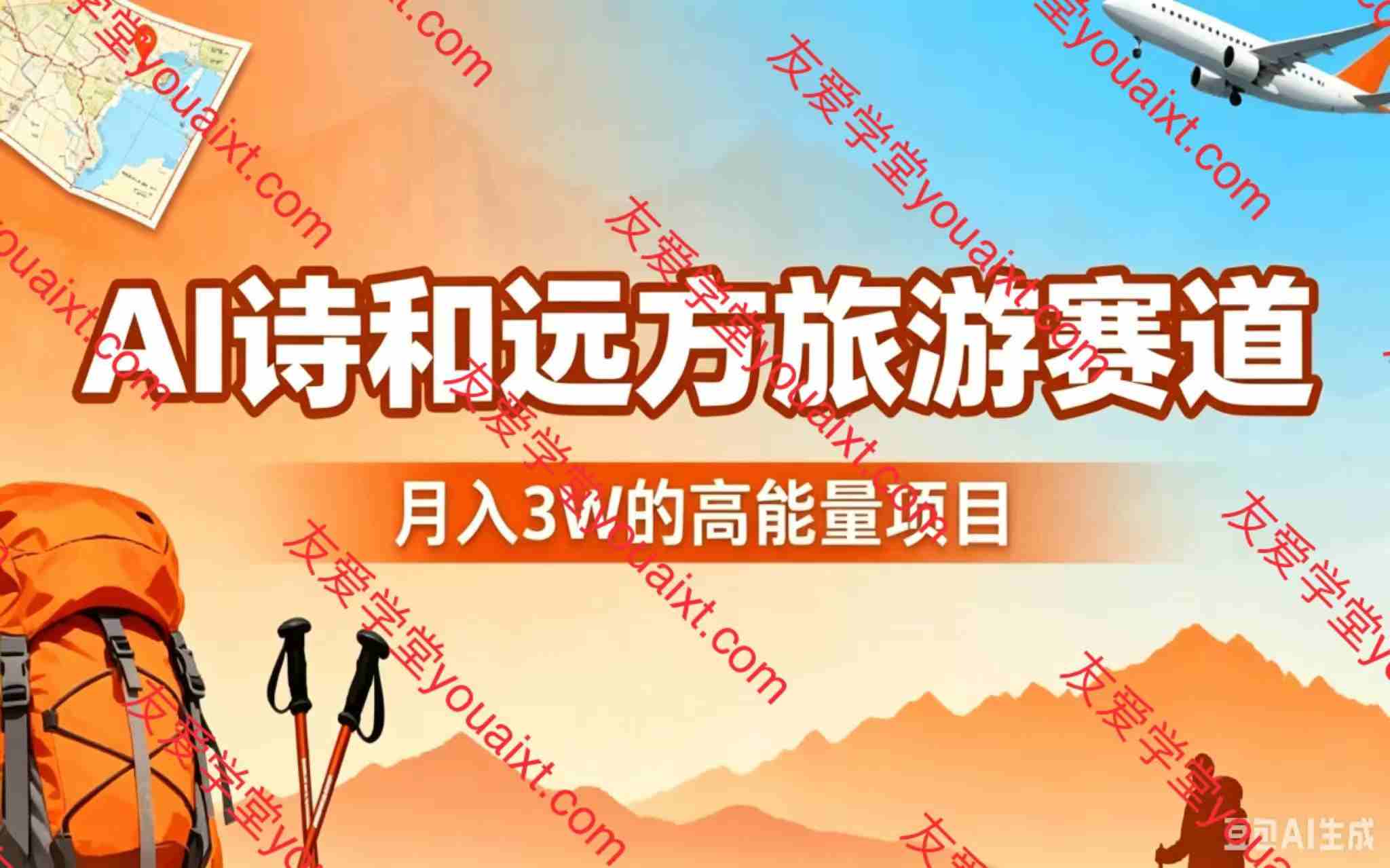 AI诗和远方旅游赛道月入3W，一个高能量的项目