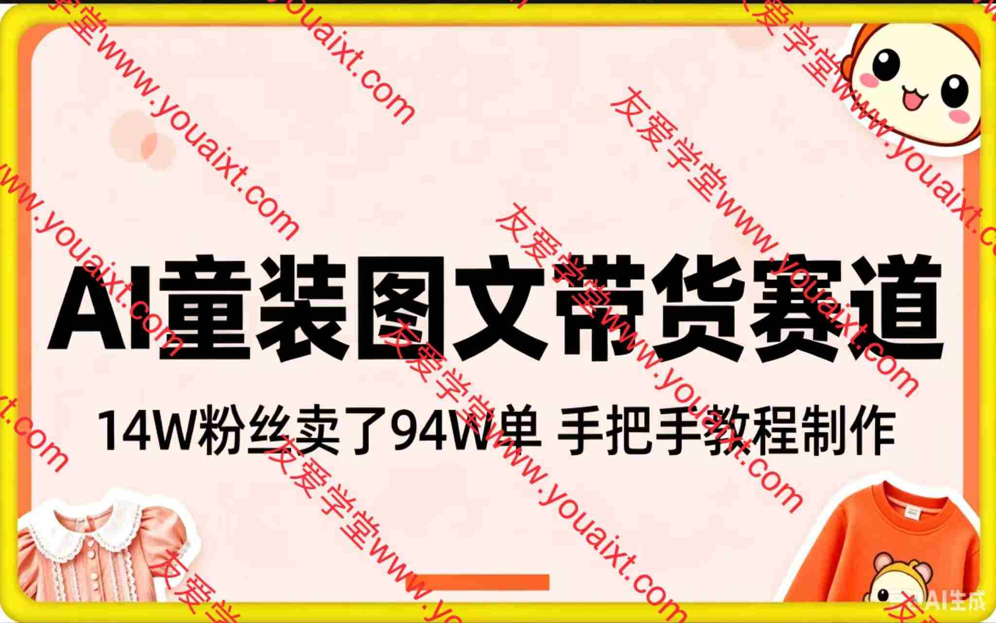 AI童装图文带货赛道新玩法，1.4W粉丝卖了9.4W单，手把手教程制作