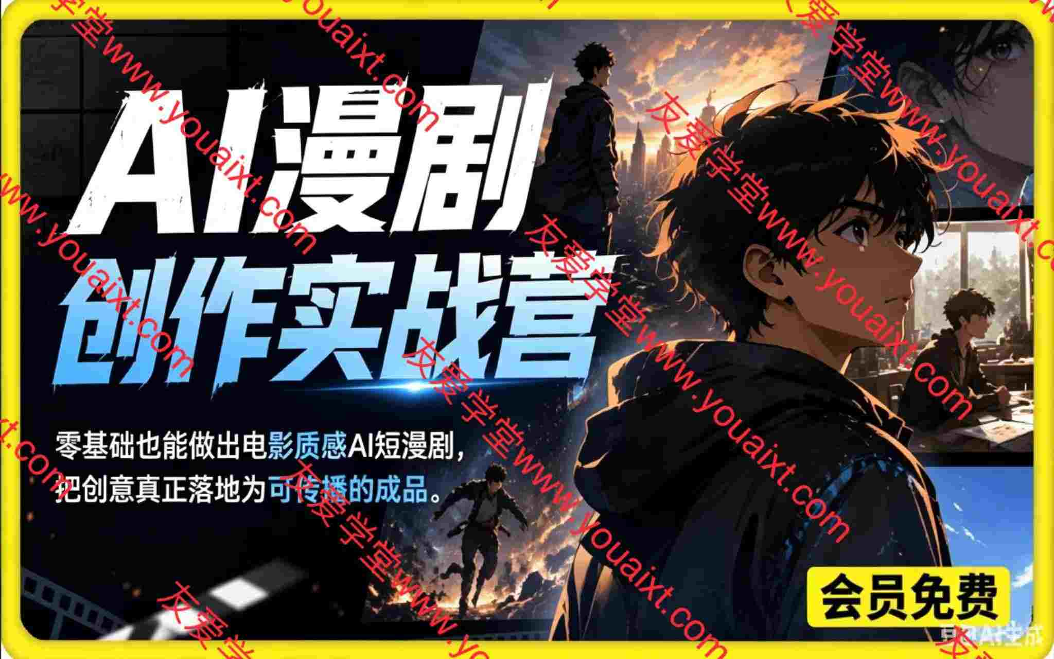 AI漫剧创作实战营,零基础也能做出电影质感AI短漫剧,把创意真正落地为可传播的成品