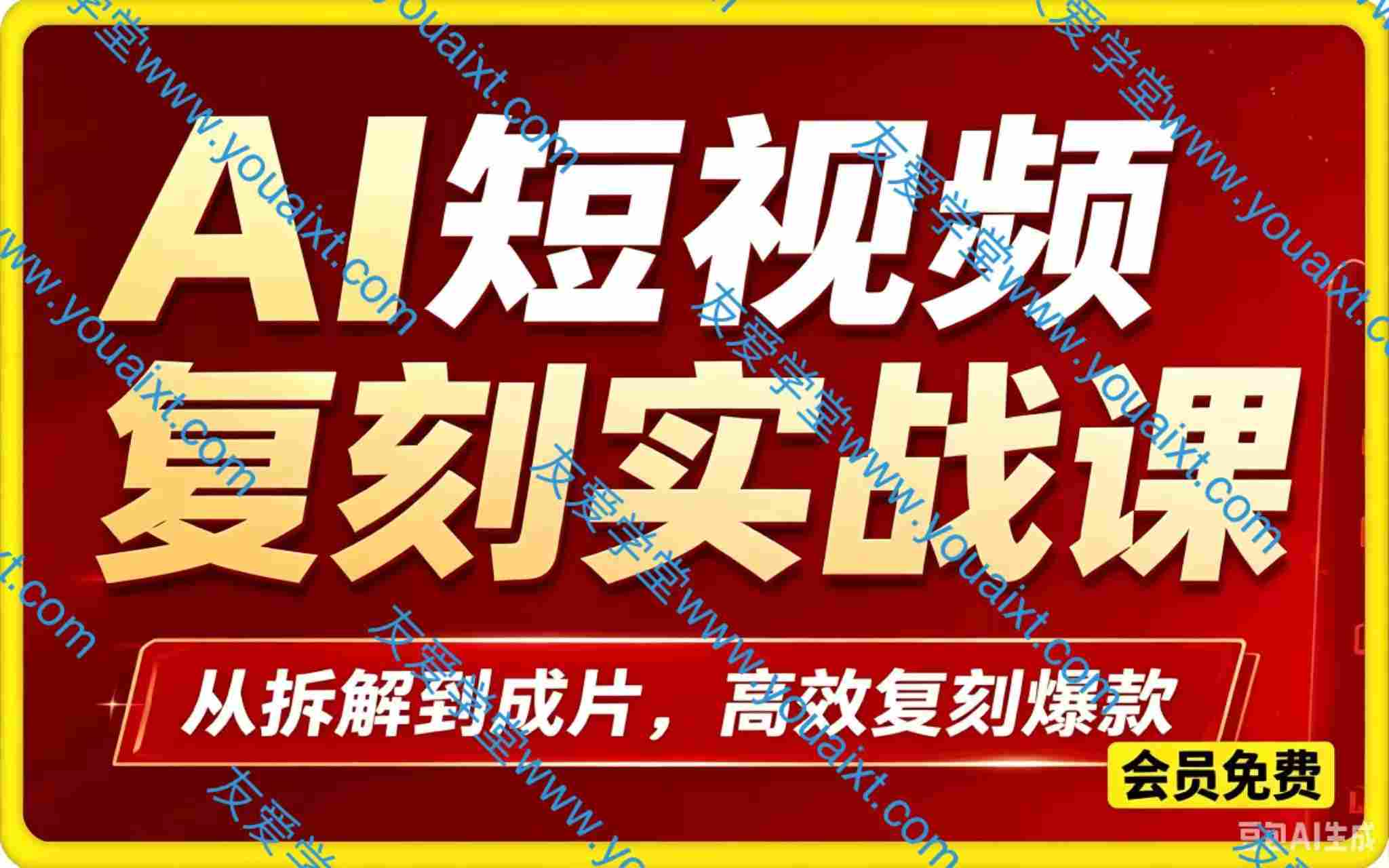 AI 短视频复刻实战课|从拆解到成片,高效复刻爆款