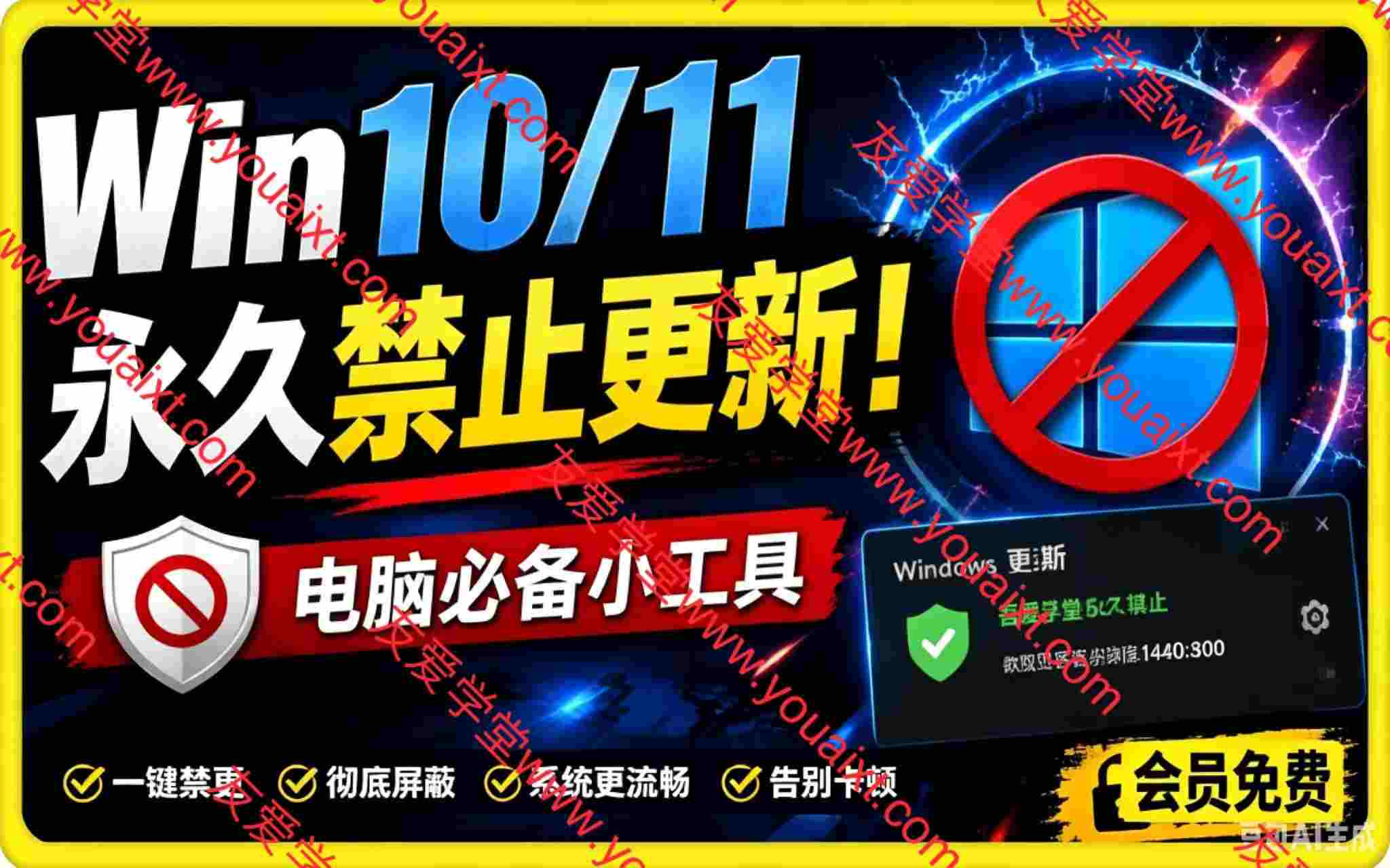 Win10/11系统永久禁止更新!华为出品小工具,避免频繁更新Win系统出问题,电脑必备工具Win系统禁止更新