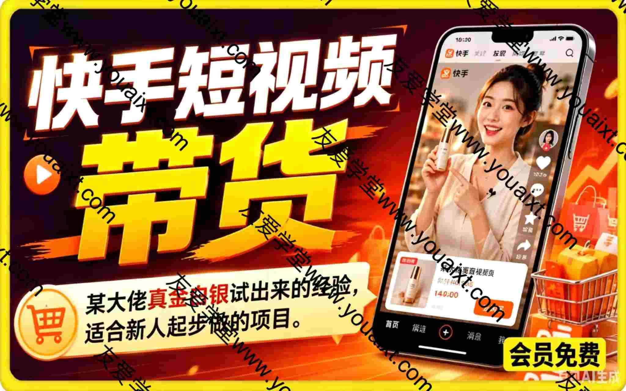 快手短视频带货,真金白银试出来的经验,适合新人起步做的项目,小白也能日出百单