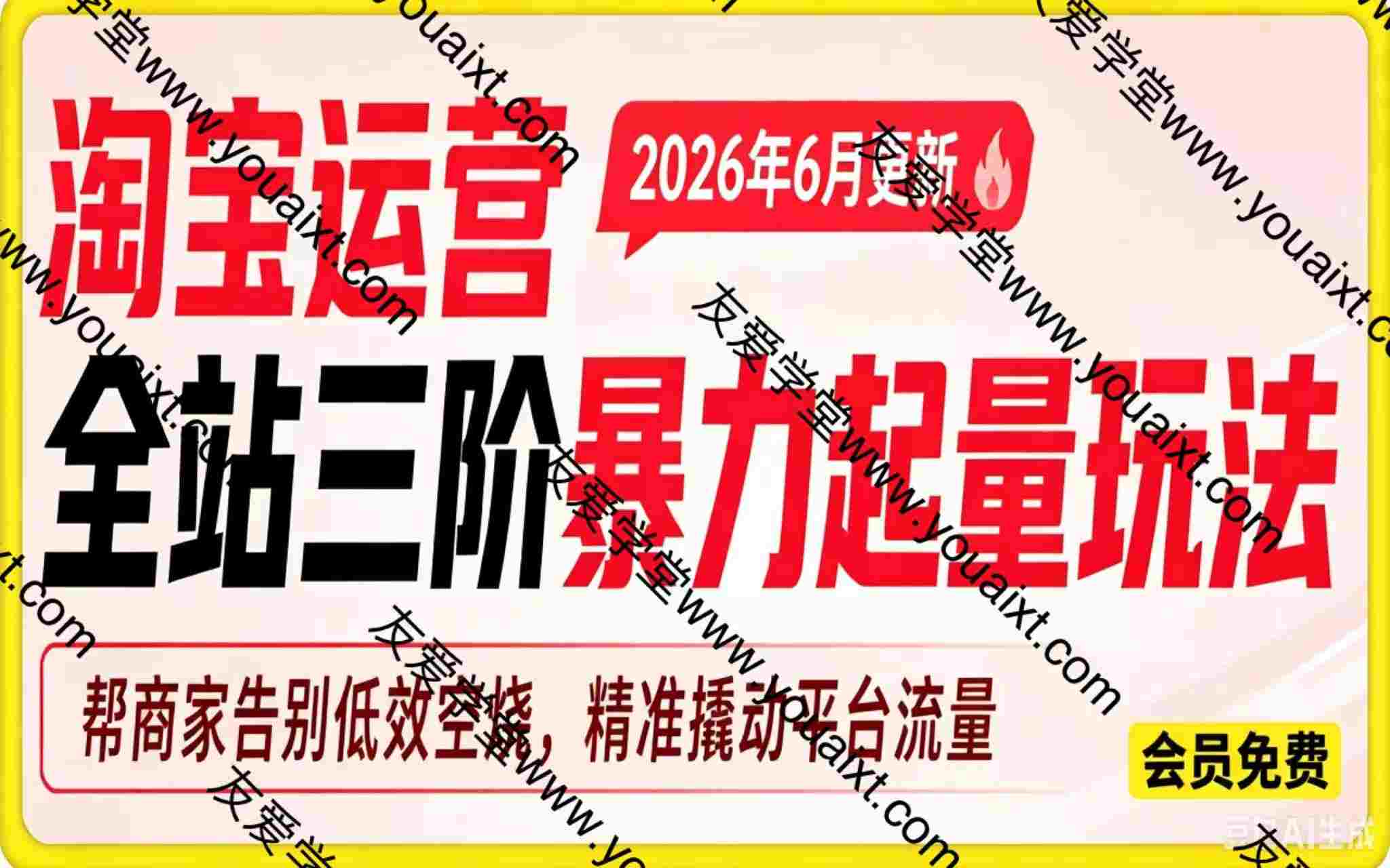 淘宝运营全站三阶暴力起量玩法,2026年6月更新,帮商家告别低效空烧,精准撬动平台流量