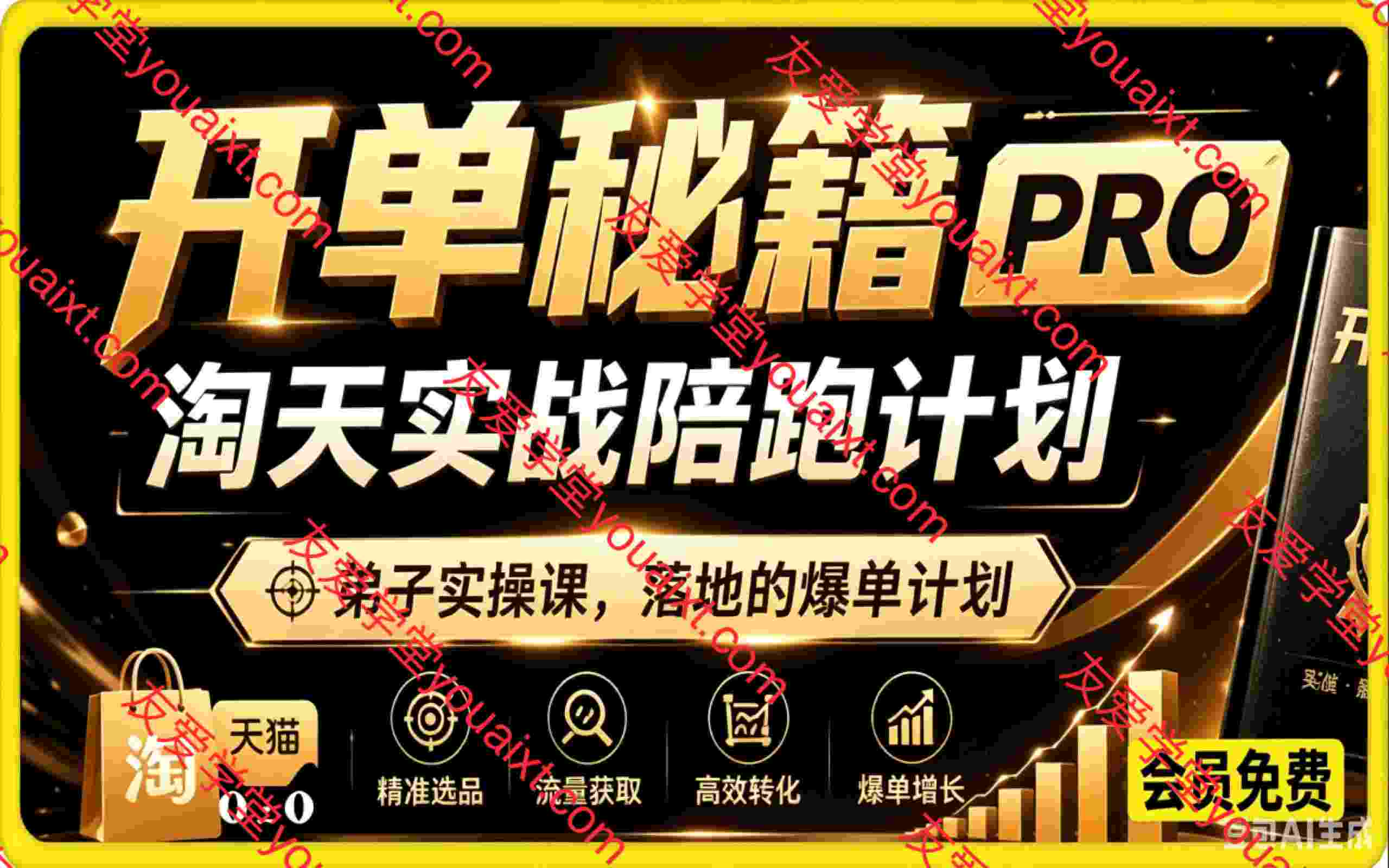 开单秘籍PRO淘天实战陪跑计划,弟子实操课,落地的爆单计划