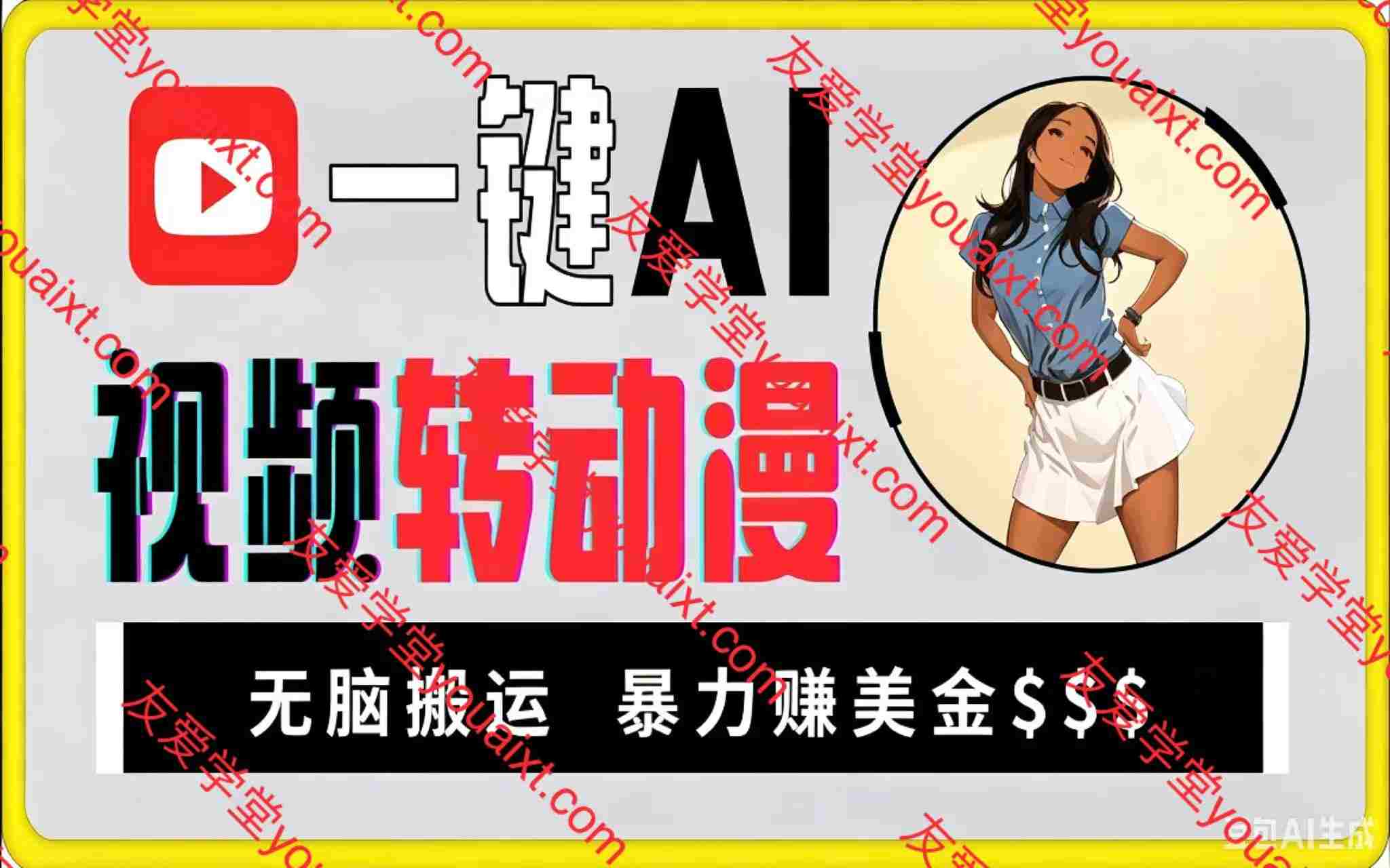 一键AI视频转动漫，高收益暴力玩法，无脑搬运，新手也能轻松月入1万【揭秘】
