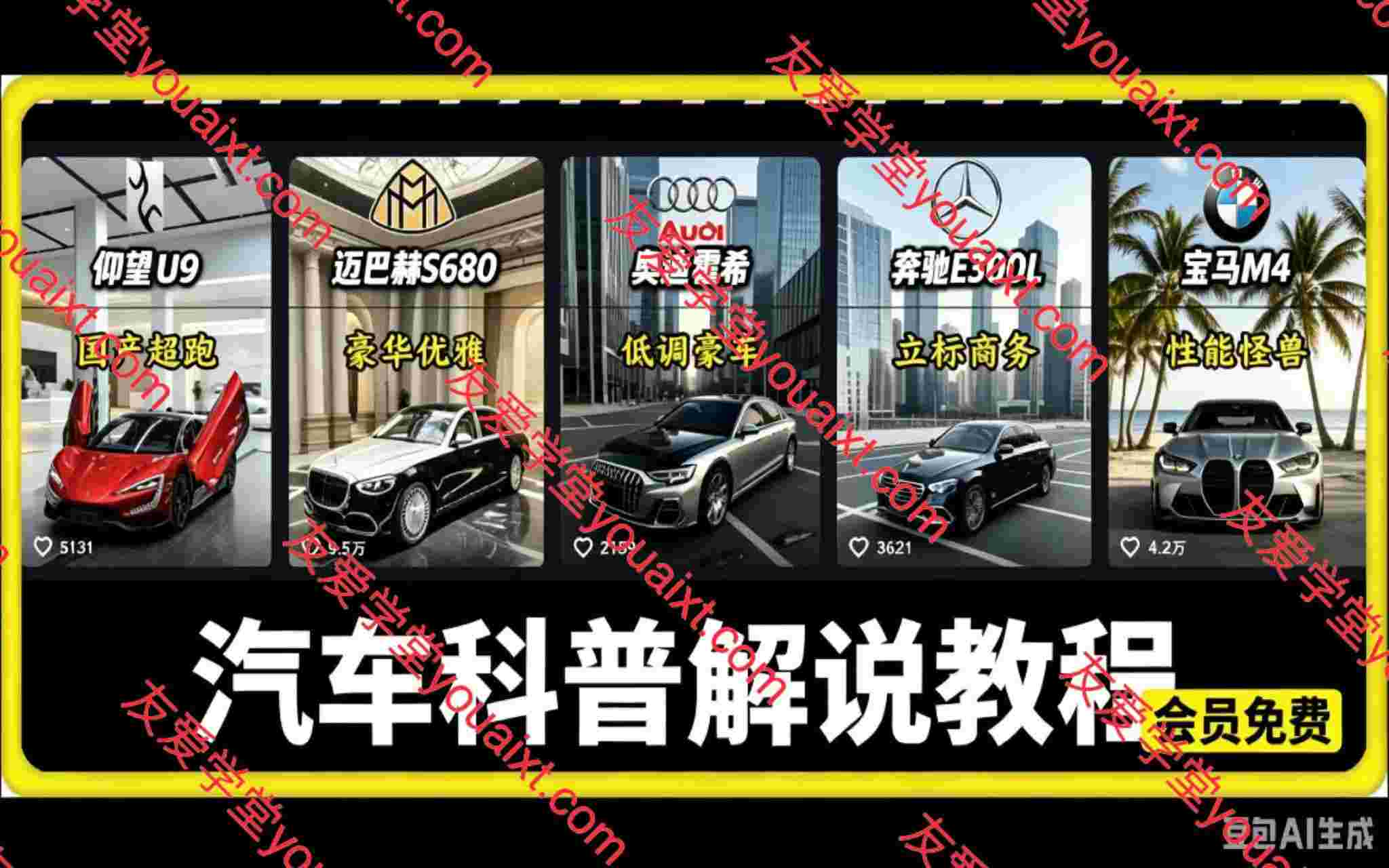 汽车科普解说教程,做流量嘎嘎猛的汽车科普解说,轻松撸取伙伴计划精选独家收益