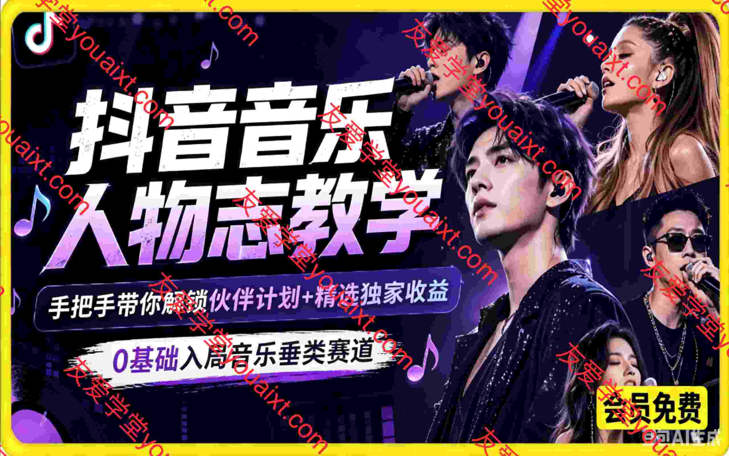 某大佬的抖音音乐人物志教学，手把手带你解锁伙伴计划+精选独家收益，0基础入局音乐垂类赛道