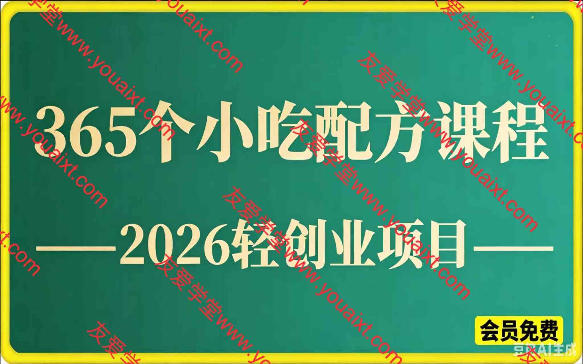 365 道小吃绝密配方！2026 低成本轻创业，摆摊日入不愁