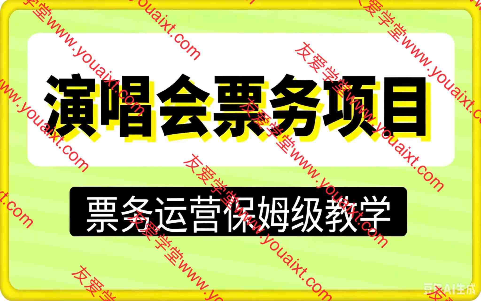 演唱会票务项目，外面收费7980的课程