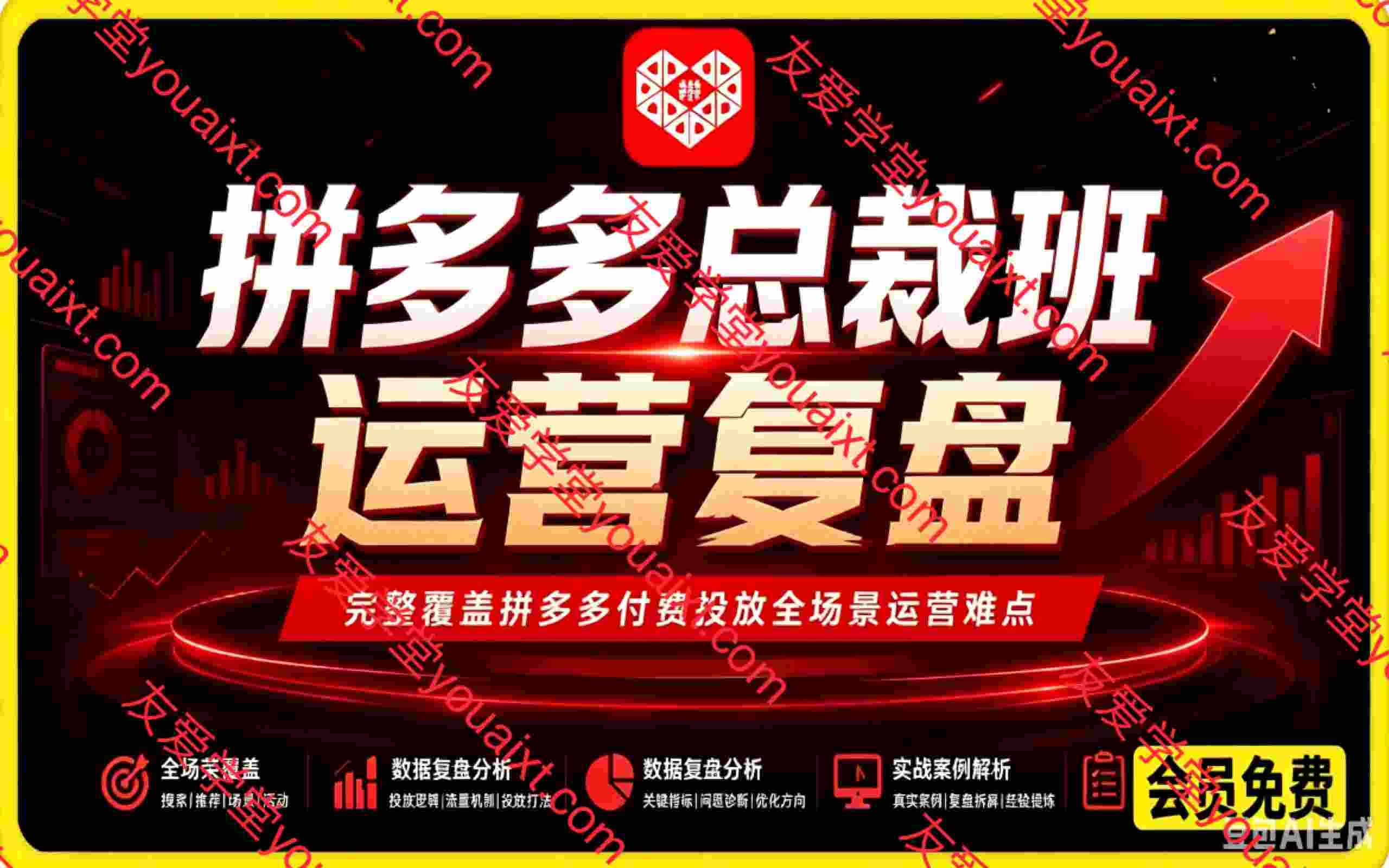 拼多多总裁班运营复盘，完整覆盖拼多多付费投放全场景运营难点