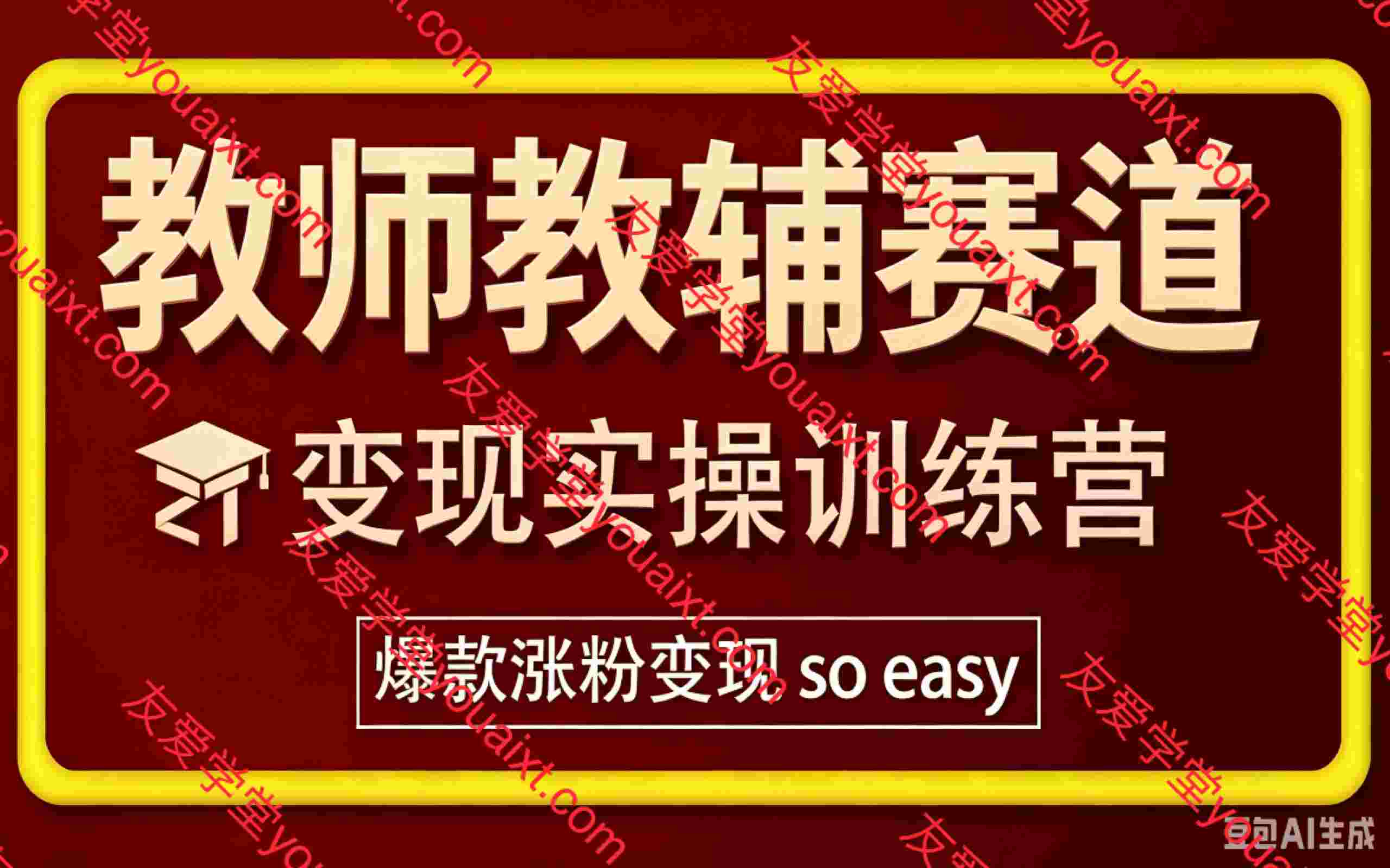 教师教务赛道变现实操训练营