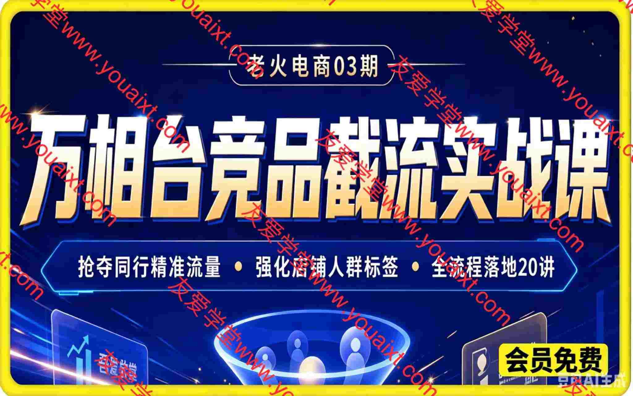老火电商03期・万相台竞品截流实战课|抢夺同行精准流量・强化店铺人群标签・全流程落地20讲