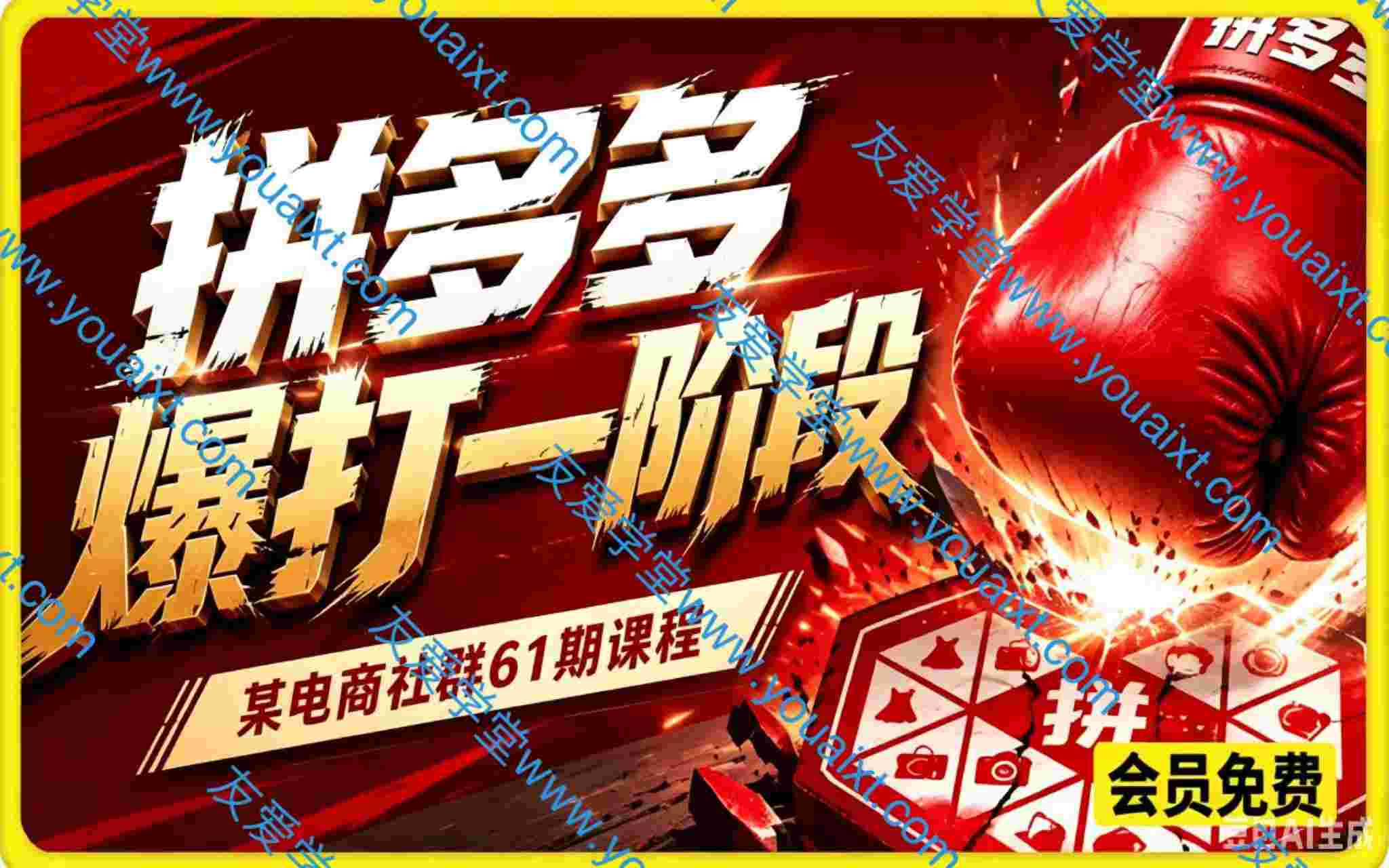 拼多多爆打一阶段,电商某社群 61 期内部实操课