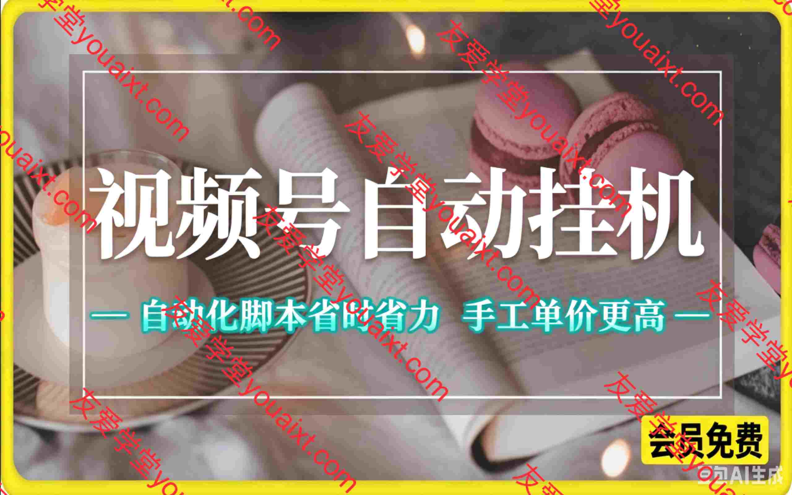 视频号自动挂机，自动化脚本省时省力，手工任务单价更高