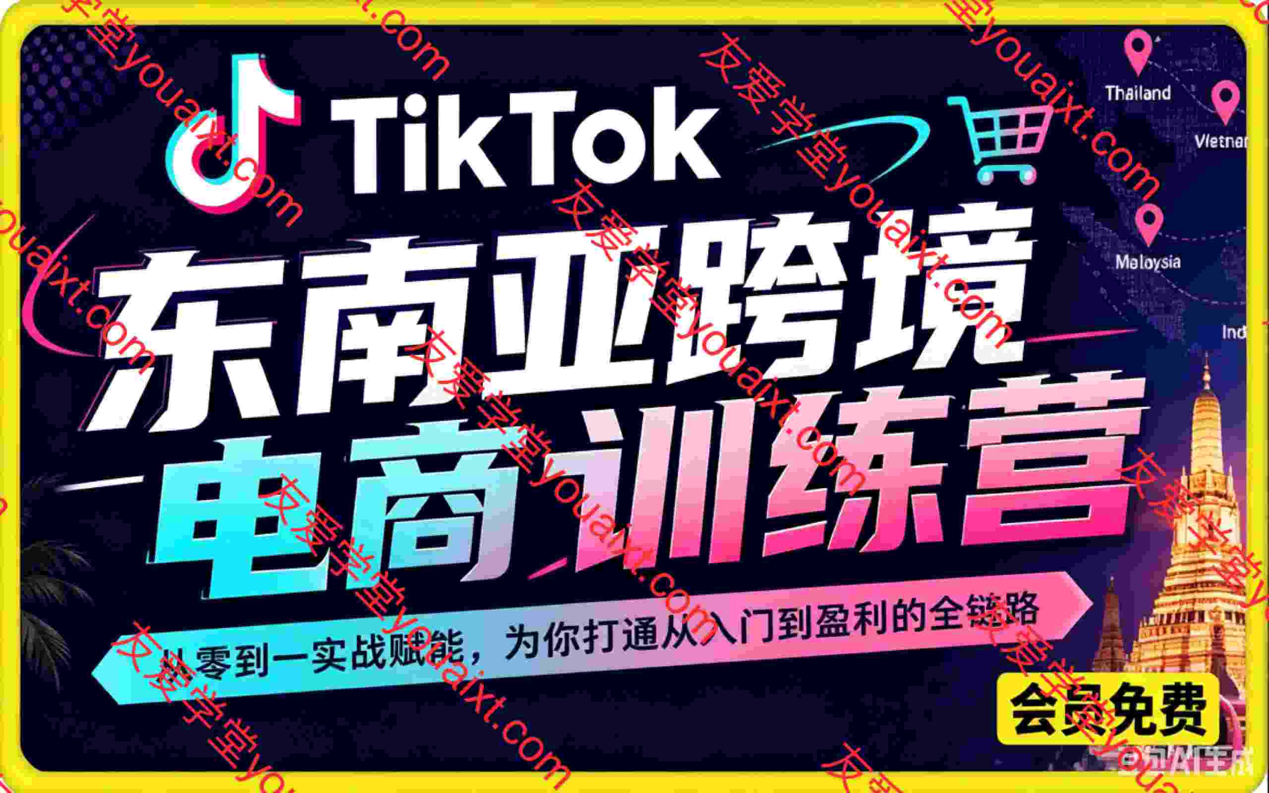 Tiktok东南亚跨境电商训练营:从零到一实战赋能,为你打通从入门到盈利的全链路