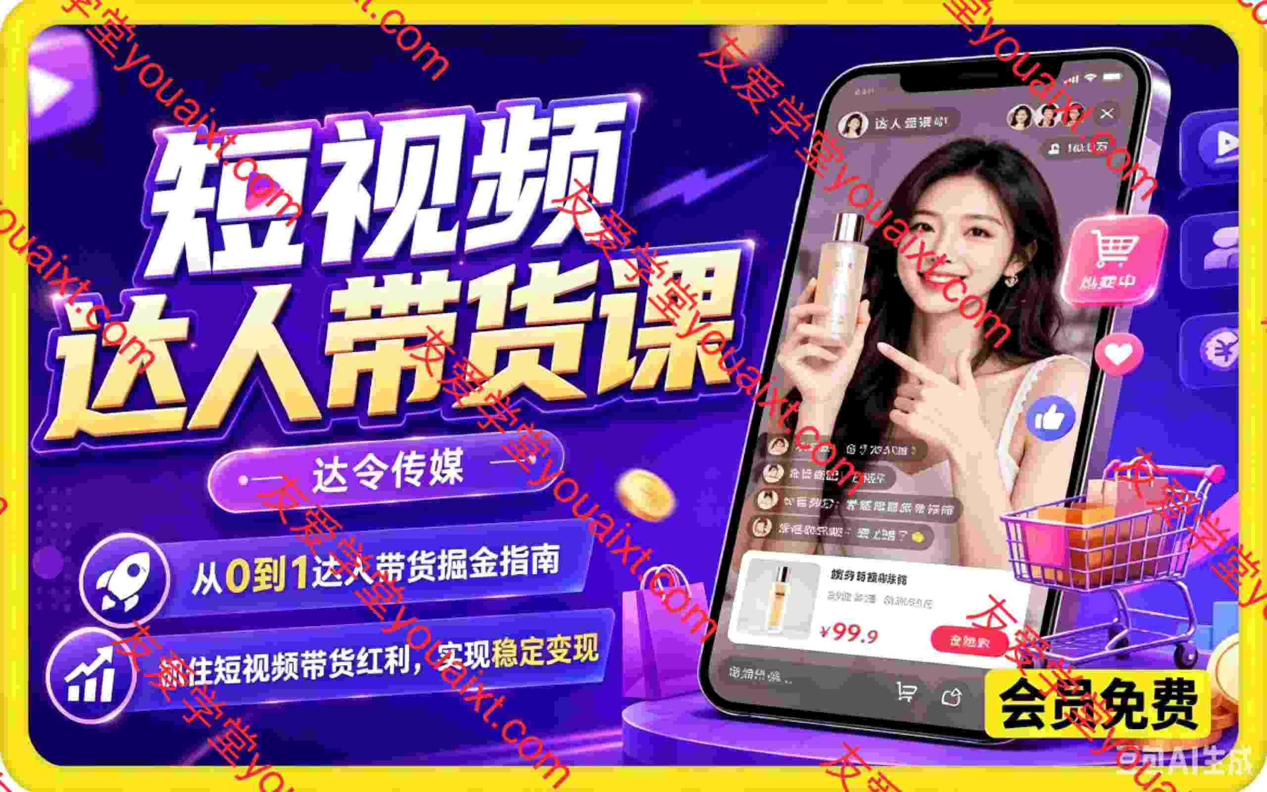 2026短视频达人带货课，​从0到1达人带货掘金指南，抓住短视频带货红利，实现稳定变现