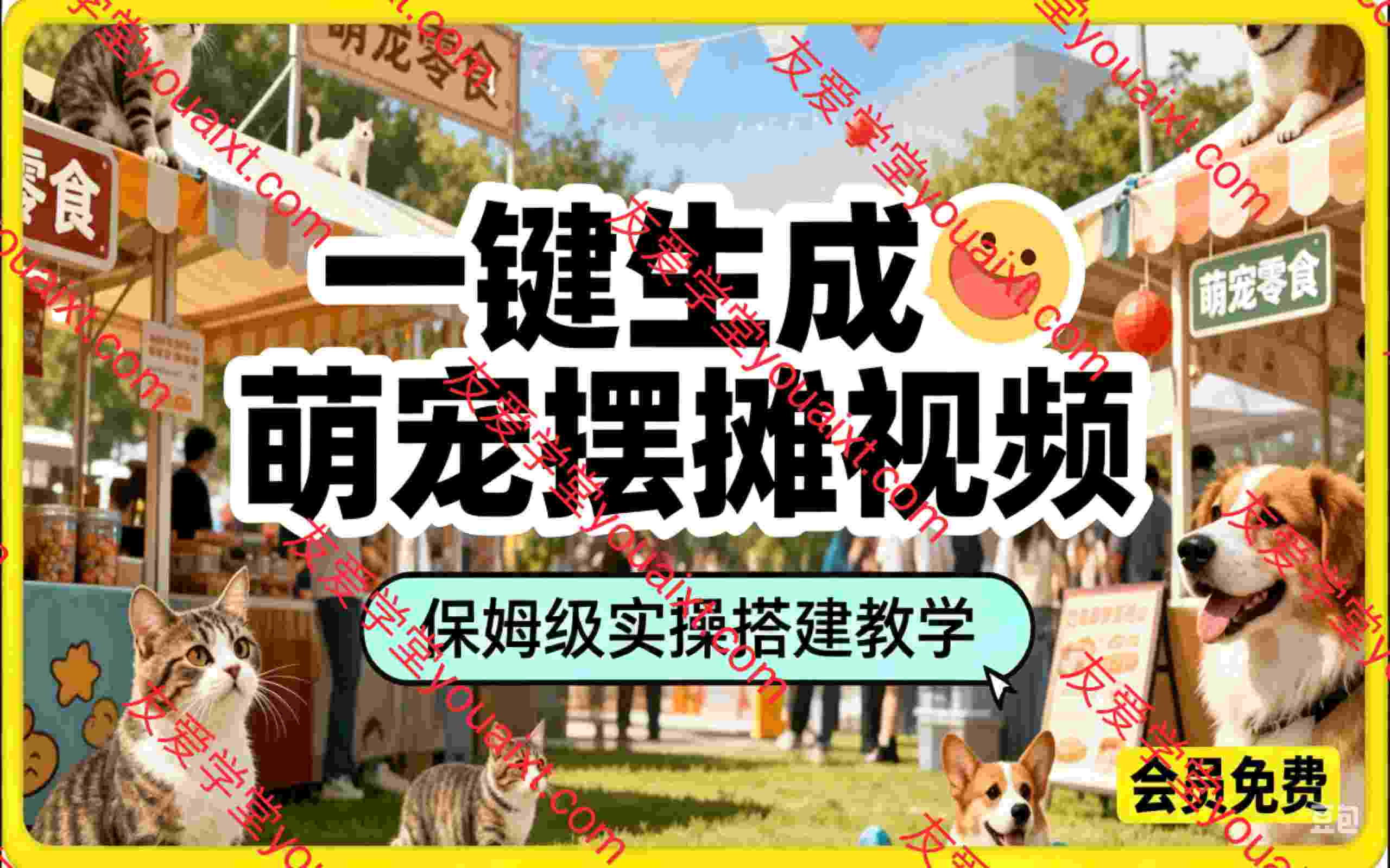 扣子coze工作流一键生成萌宠摆摊视频,保姆级实操搭建教学