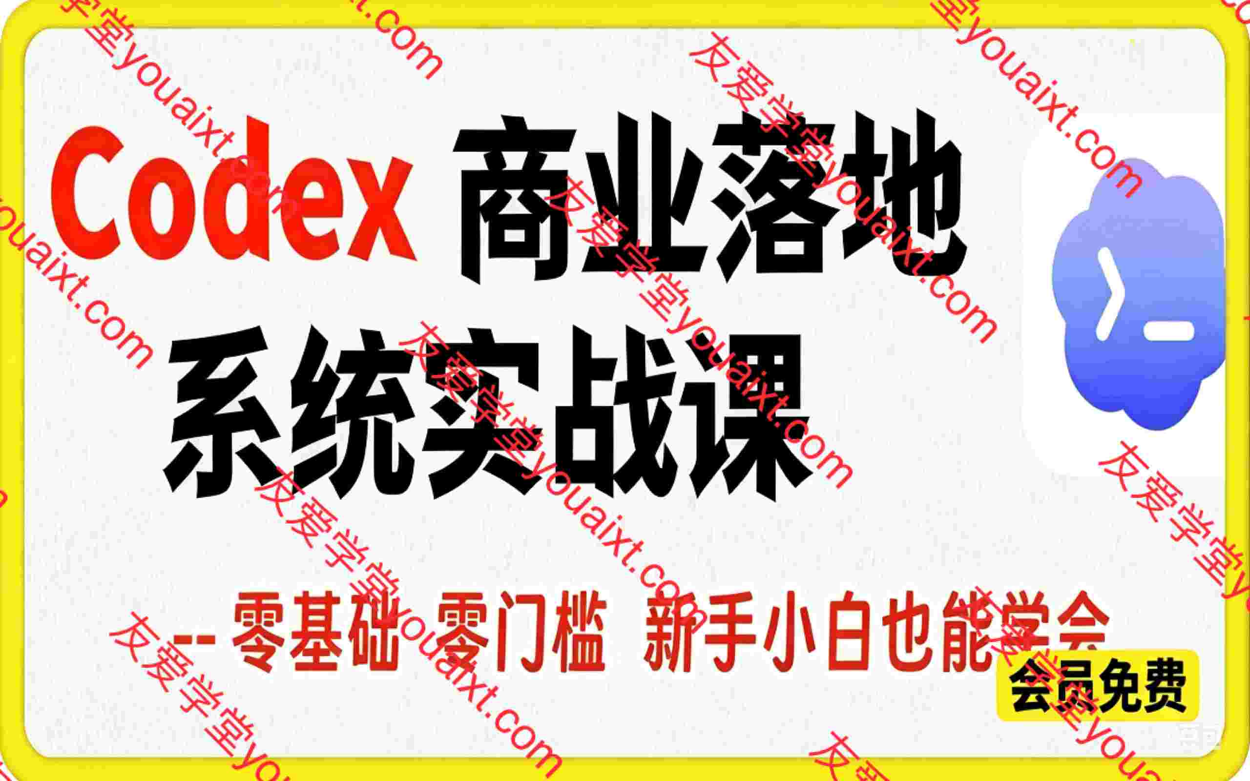 Codex商业落地系统实战课 ​打造自己的ai自动化工作流+产品系统