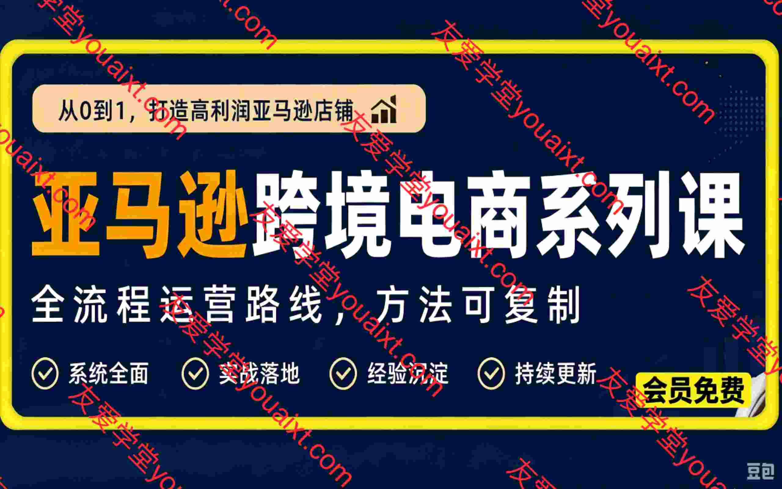 亚马逊跨境电商系列课,skyla主讲教学,覆盖全流程运营路线,方法可复制