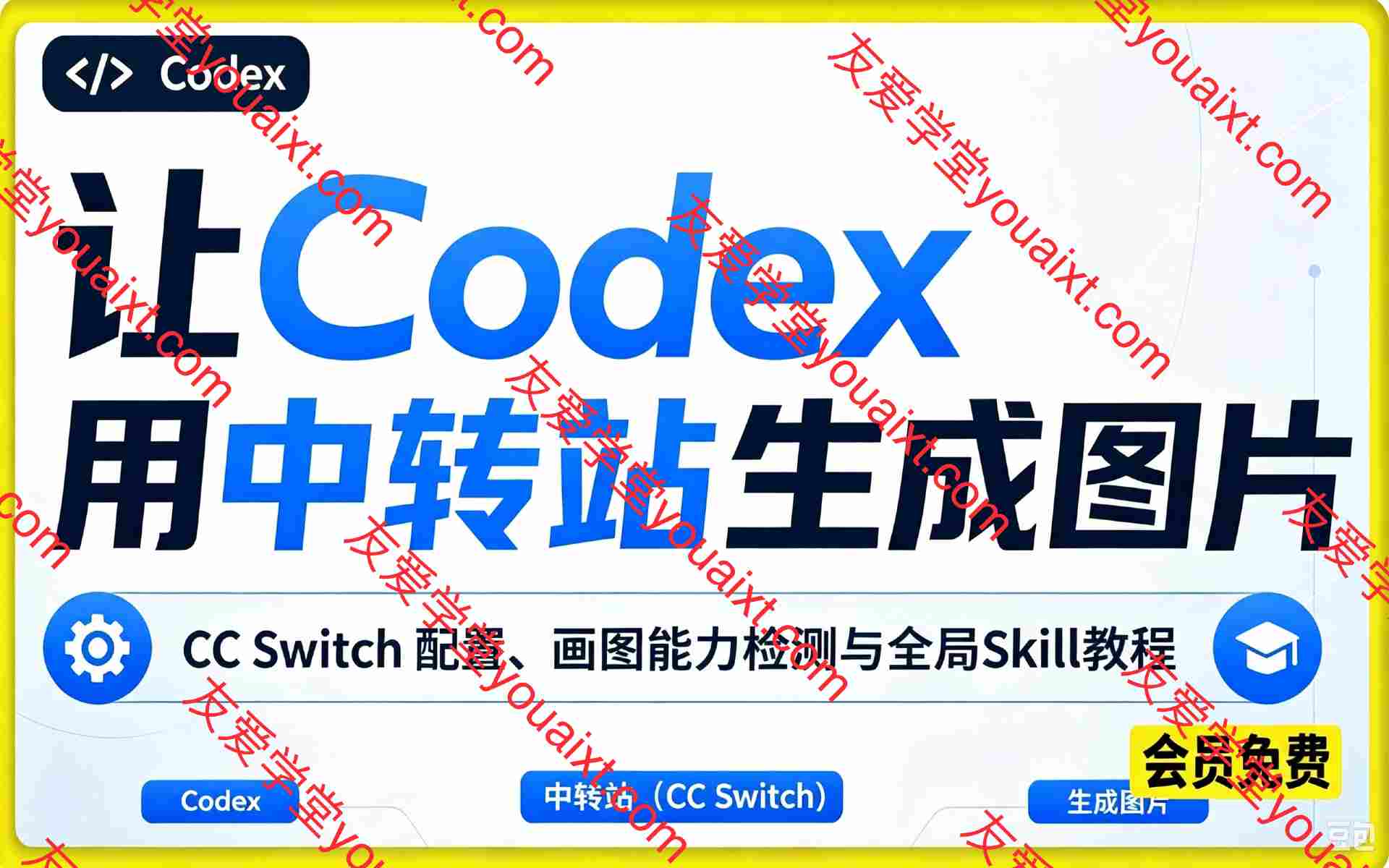 让 Codex 用中转站生成图片:CC Switch 配置、画图能力检测与全局 Skill 教程