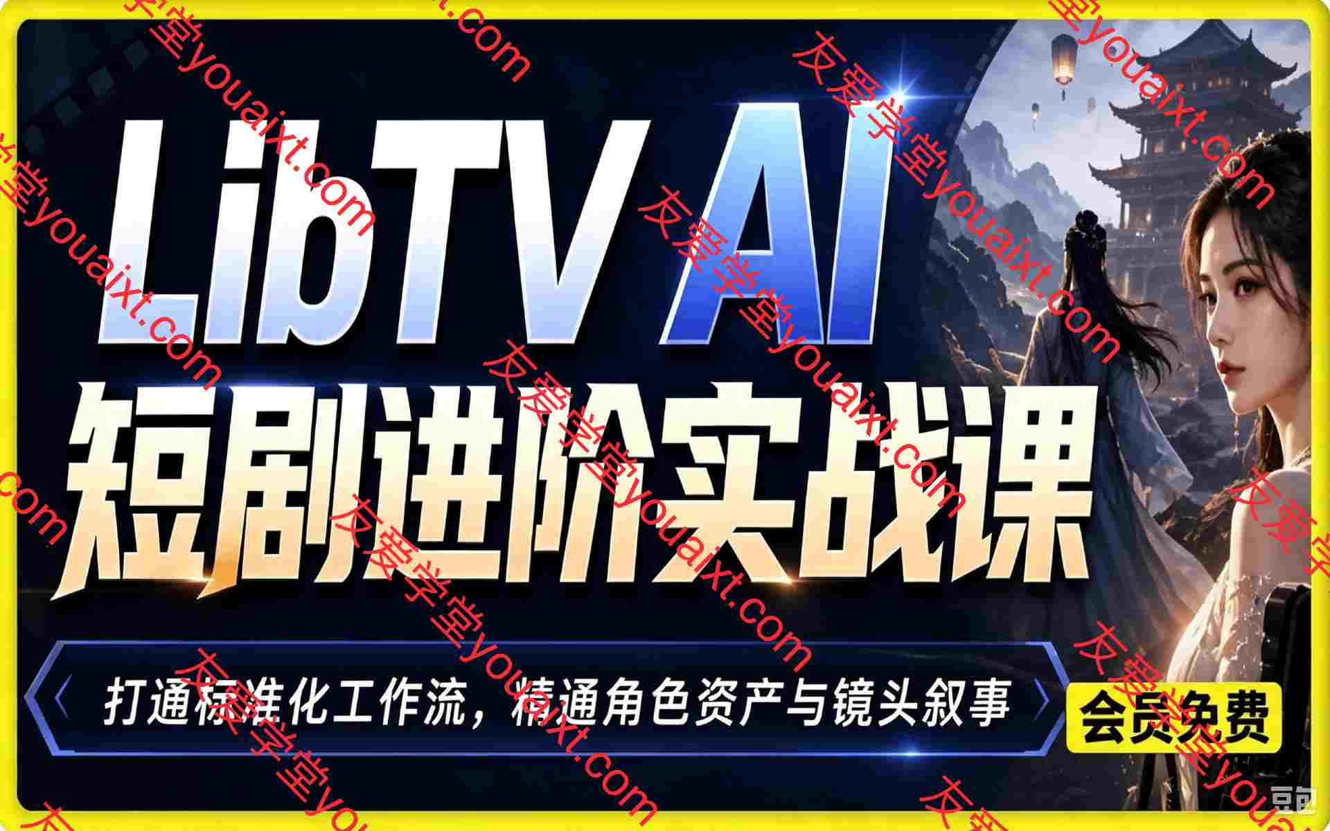 LibTV AI 短剧进阶实战课,打通标准化工作流,精通角色资产与镜头叙事